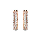 näas Bombë 1/2 ctw Round Lab Grown Diamond Second Piercing Huggie Hoop Earrings 14K Rose Gold, DE, VS1