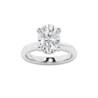 2.50 ctw Oval Lab-Grown Diamond Minimalist Engagement Ring in Platinum for Women | E Color, VS1 Clarity, IGI Certified