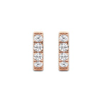 1 ctw Round Lab Grown Diamond Hoop Earrings 14K Rose Gold, E, VS1