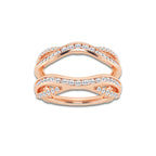 Caitlyn 3/4 ctw Round Lab Grown Diamond Channel set Ring Enhancer 14K Rose Gold, DE, VS1