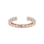 Nola 1 ctw Emerald Lab Grown Diamond East-West Nesting Eternity Wedding Band 14K Rose Gold, DE, VS1