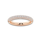 Cherish 1/2 ctw Round Lab Grown Diamond Micro Pave Wedding Band 14K Rose Gold, DE, VS1