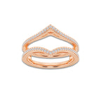 Norah 1/3 ctw Round Lab Grown Diamond Chevron Ring Enhancer 14K Rose Gold, DE, VS1