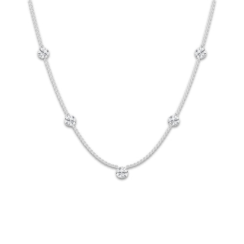 Boundless Station Necklace 14K White Gold, DE, VS1