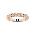 Maeve 1/4 ctw Round Lab Grown Diamond Stackable Ring 14K Rose Gold, DE, VS1