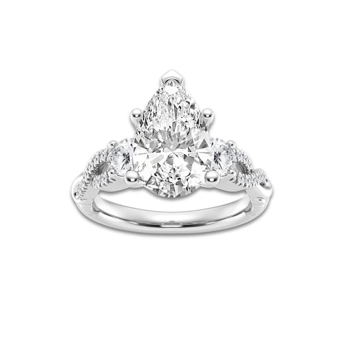 8.61 ctw Pear Lab-Grown Diamond Side Stone Engagement Ring in Platinum for Women | Colorless D, VVS1 Clarity, IGI Certified 8.00 ct Center Diamond