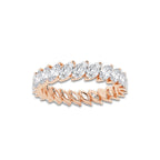 Melanie 2 ctw Marquise Lab Grown Diamond Eternity Band - 4.2mm Width 14K Rose Gold, DE, VS1