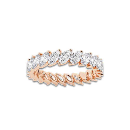 Melanie 2 ctw Marquise Lab Grown Diamond Eternity Band - 4.2mm Width 14K Rose Gold, DE, VS1