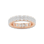 Presley 3 7/8 ctw Radiant Lab Grown Diamond V-Prong Eternity Band - 4.2mm Width 14K Rose Gold, DE, VS1