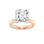 5.00 ctw Asscher Lab-Grown Diamond Solitaire Engagement Ring in 14K Rose Gold for Women | Colorless D, VVS1 Clarity, IGI Certified