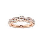Imogen 1/2 ctw Round Lab Grown Diamond Infinity Twist Wedding Band 14K Rose Gold, DE, VS1