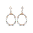 3 ctw Marquise Lab Grown Diamond Drop Earrings 14K Rose Gold, DE, VS1