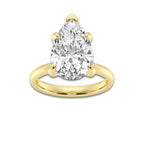 5.00 ctw Pear Lab-Grown Diamond Solitaire Engagement Ring in 14K Yellow Gold for Women | Colorless D, VVS1 Clarity, IGI Certified