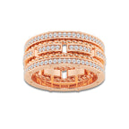 1/2 ctw Round Lab Grown Diamond Contemporary Wedding Band 14K Rose Gold, DE, VS1