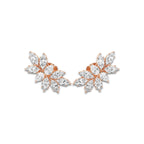 4 ctw Pear & Marquise Lab Grown Diamond Cluster Earrings 18K Rose Gold, DE, VS1