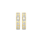 1 7/8 ctw Round Lab Grown Diamond Hoop Earrings 14K Yellow Gold, DE, VS1