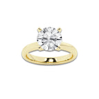 7.00 ctw Round Lab-Grown Diamond Minimalist Engagement Ring in 14K Yellow Gold for Women | E Color, VS1 Clarity, IGI Certified