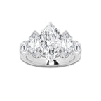 Evangeline 6 1/5 ctw Marquise Lab Grown Diamond Three-Stone Engagement Ring 18K White Gold, D, VVS | IGI Certified, 3 ct Center
