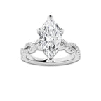 7.29 ctw Marquise Lab-Grown Diamond Twisted Shank Engagement Ring in Platinum for Women | D Color, VVS1 Clarity, IGI Certified 7.00 ct Center Diamond