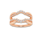 Gemma 1/3 ctw Round Lab Grown Diamond Graduated Ring Enhancer 14K Rose Gold, DE, VS1
