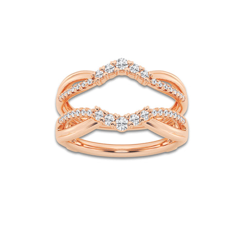 Gemma 1/3 ctw Round Lab Grown Diamond Graduated Ring Enhancer 14K Rose Gold, DE, VS1