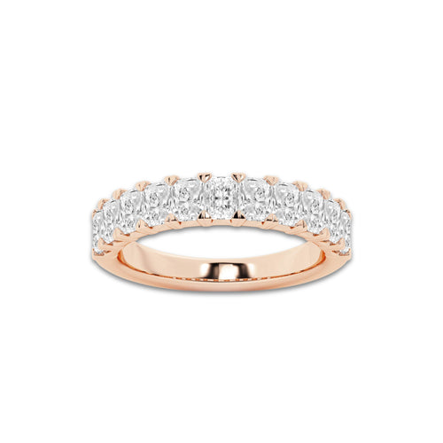 April 1 5/8 ctw Radiant Lab Grown Diamond Anniversary Band 14K Rose Gold, DE, VS1