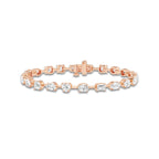 7 ctw Mixed Diamond Mixed Shapes Bracelet - 7 Inches 18K Rose Gold, DE, VS1