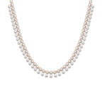 näas Empowering 6 1/2 ctw Pear Lab Grown Diamond Dangle Necklace with Adjustable Chain 14K Rose Gold, DE, VS1