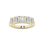 Goldie 2 1/2 ctw Emerald Lab Grown Diamond Five Stone Anniversary Band 14K Yellow Gold, DE, VS1