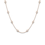 2 ctw Round Lab Grown Diamond Station Necklace 14K Rose Gold, DE, VS1