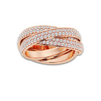 Mary 2 ctw Round Lab Grown Diamond Pave Infinity Eternity Band - 8mm Width 14K Rose Gold, DE, VS1