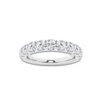 Alison 1 1/2 ctw Round Lab Grown Diamond Eleven-Stone Wedding Band 14K White Gold, DE, VS1
