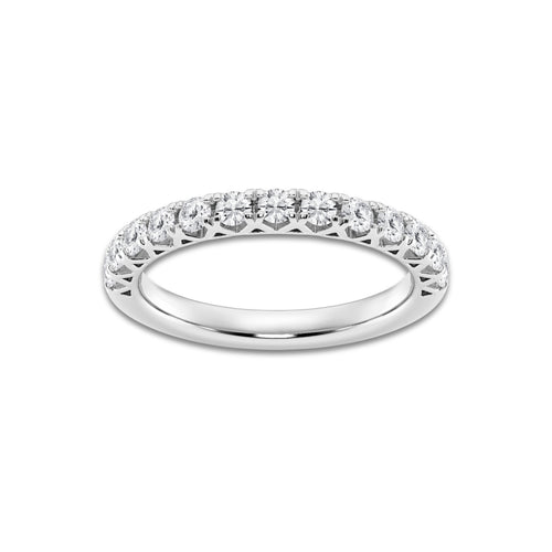 1/2 ctw Round Lab Grown Diamond Prong Set Wedding Band Platinum, DE, VS1