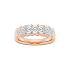 Justine 1 5/8 ctw Radiant Lab Grown Diamond Seven-Stone Anniversary Band 14K Rose Gold, DE, VS1