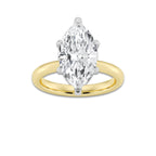 4.00 ctw Marquise Lab-Grown Diamond Solitaire Engagement Ring in 14K White Gold And Yellow Gold for Women | Colorless D, VVS1 Clarity, IGI Certified