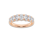 Deborah 2 ctw Oval Lab Grown Diamond Seven-Stone Anniversary Band 14K Rose Gold, DE, VS1