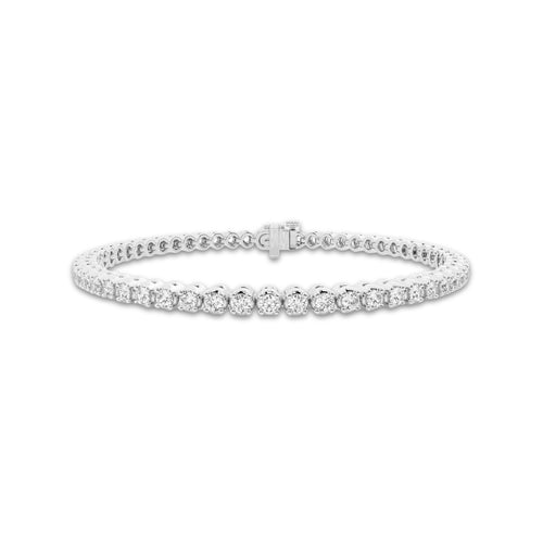 3 ctw Round Lab Grown Diamond Four-Prong Tennis Bracelet - 7 Inches Platinum, DE, VS1