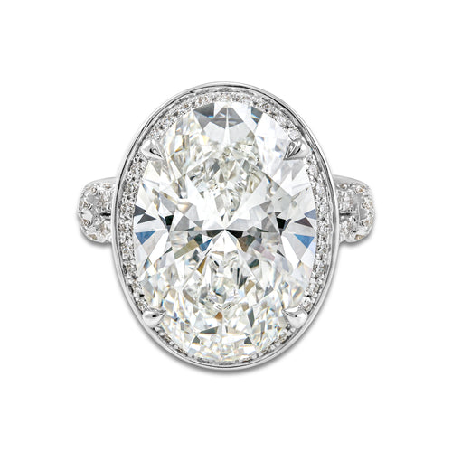Maui Ring 18K White Gold, E, VS1 | IGI Certified, 12 ct Center