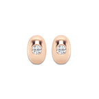 1 1/2 ctw Round Lab Grown Diamond Single Stone Hoop Earrings 14K Rose Gold, E, VS1
