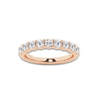 Clarice 1 ctw Round Lab Grown Diamond Nine Stone Shared Prong Anniversary Band 14K Rose Gold, DE, VS1