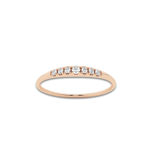 Allegro näas Ethereal 1/15 ctw Round Lab Grown Diamond Pinky Ring 14K Rose Gold, DE, VS1