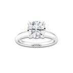 2.00 ctw Round Lab-Grown Diamond Minimalist Engagement Ring in Platinum for Women | E Color, VS1 Clarity, IGI Certified