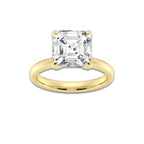 4.00 ctw Asscher Lab-Grown Diamond Solitaire Engagement Ring in 14K Yellow Gold for Women | Colorless D, VVS1 Clarity, IGI Certified