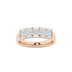 Gabriela 1 5/8 ctw Radiant Lab Grown Diamond Five-Stone Anniversary Band 14K Rose Gold, DE, VS1