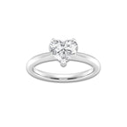 1.00 ctw Heart Lab-Grown Diamond Solitaire Engagement Ring in 14K White Gold for Women | Colorless D, VVS1 Clarity, IGI Certified