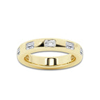 Libby 1 1/2 ctw Emerald Lab Grown Diamond Wedding Band 14K Yellow Gold, DE, VS1