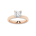 Elan 1 1/2 ctw Asscher Lab Grown Diamond Classic Solitaire Engagement Ring 14K Rose Gold, D, VVS | IGI Certified, 1 1/2 ct Center