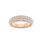Salsa 1 1/2 ctw Round Lab Grown Diamond Domed Band 14K Rose Gold, DE, VS1