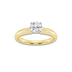 2.00 ctw Round Lab-Grown Diamond Solitaire Engagement Ring in 14K White Gold And Yellow Gold for Women | Colorless D, VVS1 Clarity, IGI Certified