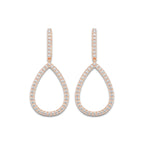 1/2 ctw Round Lab Grown Diamond Teardrop Earrings 18K Rose Gold, DE, VS1